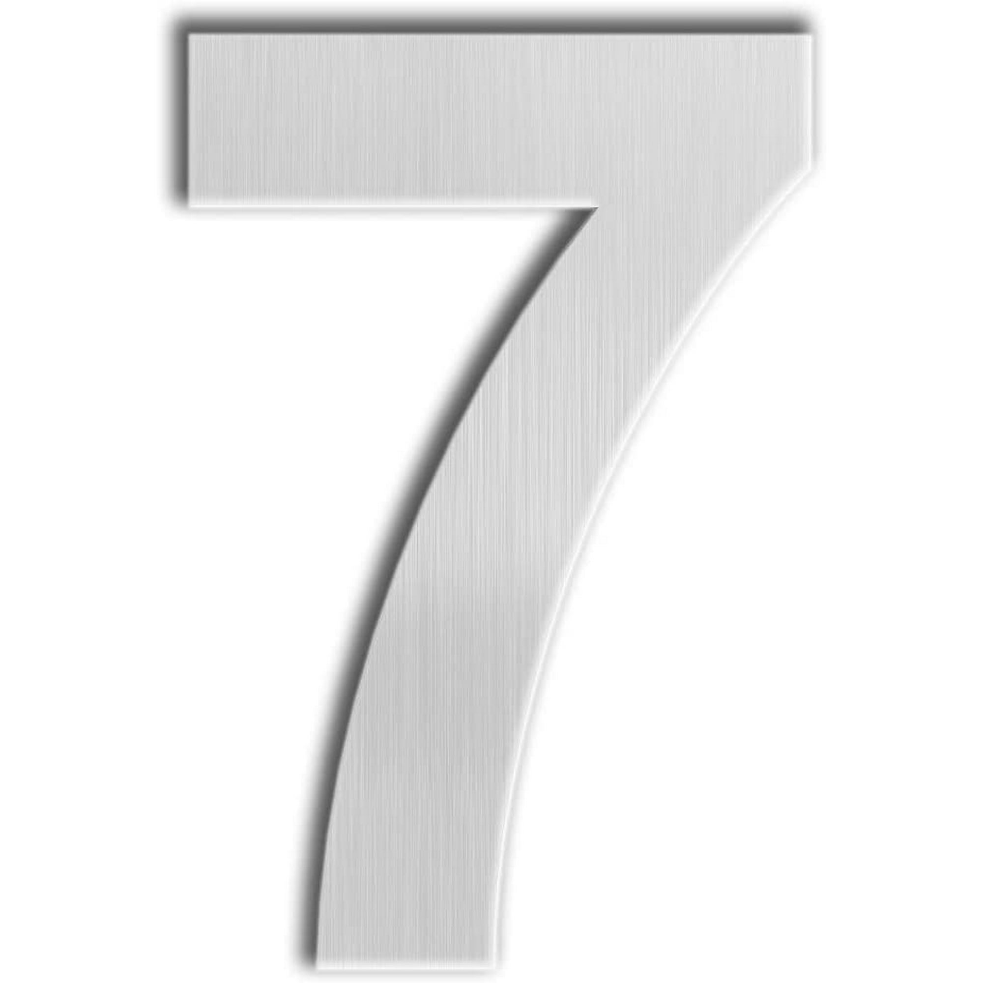 QT Modern House Number Brushed Stainless Steel SMALL 4 Inch Number 3 Three Floating Appearance Easy to install and made of solid 304 